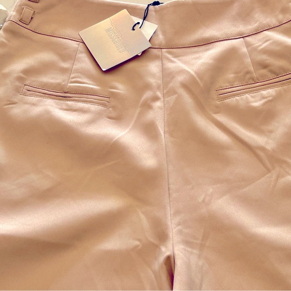 🌸2 for $40 NWT Misguided crepe High Waist Trouser Pink Blush Size M 8 Pants - Picture 5 of 17